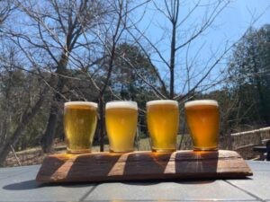 a flight of beer
